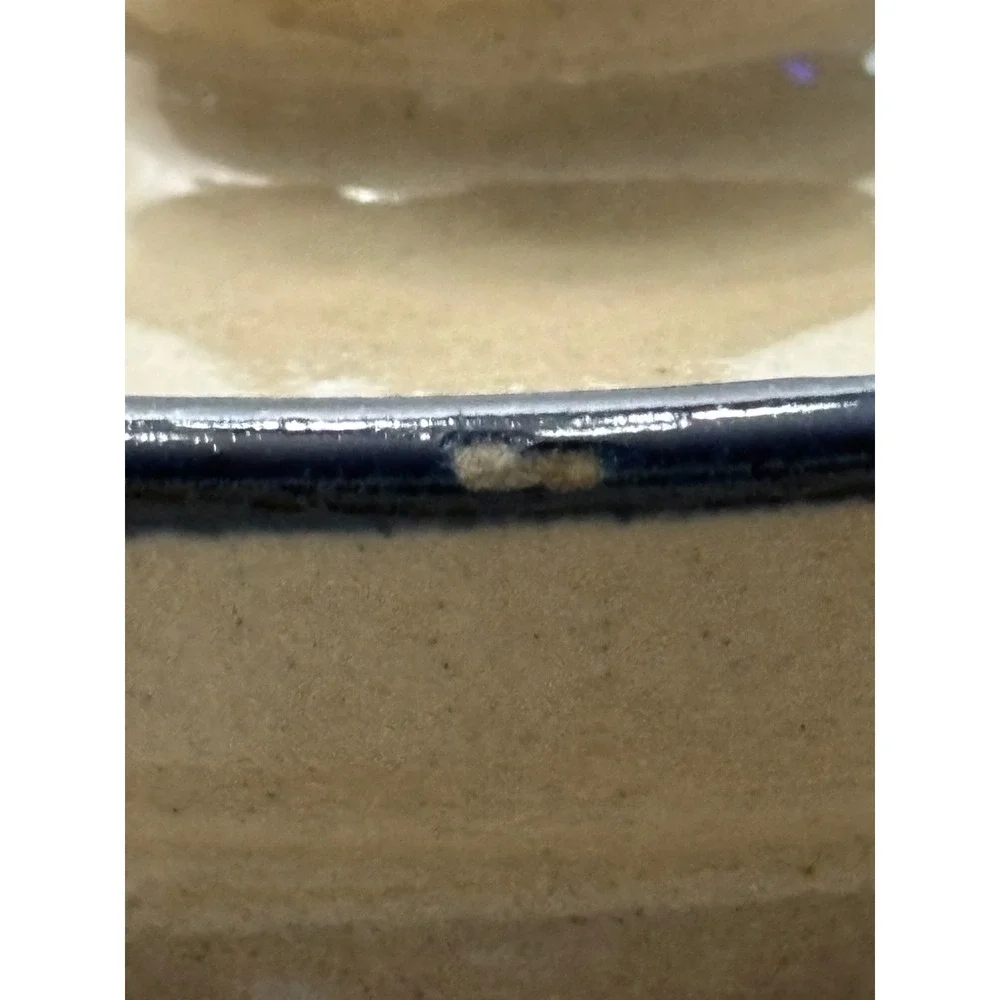 Marshall Pottery Eduardo Rivera Blue Frog Stoneware Crock Jar with Lid Texas